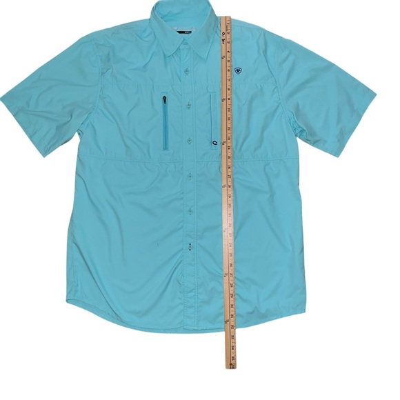 Ariatek Heat Series Men's Turquoise short sleeve size large - Picture 8 of 9